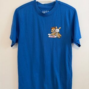 Zoo York Men's Blue Tee with Cartoon Graphic